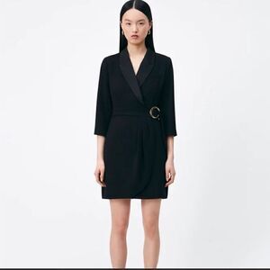 Robe Noir Wrap Dress - Sunco Paris T1